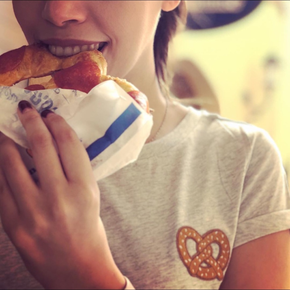 LOFT embroidered pretzel tee